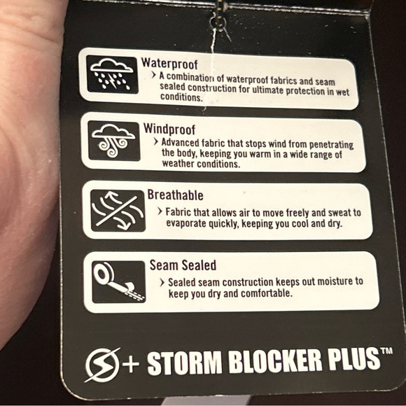 NWT XL Caterpillar Jacket Mens CAT Waterproof  Essential Rain Jacket 1310150 - Picture 8 of 16